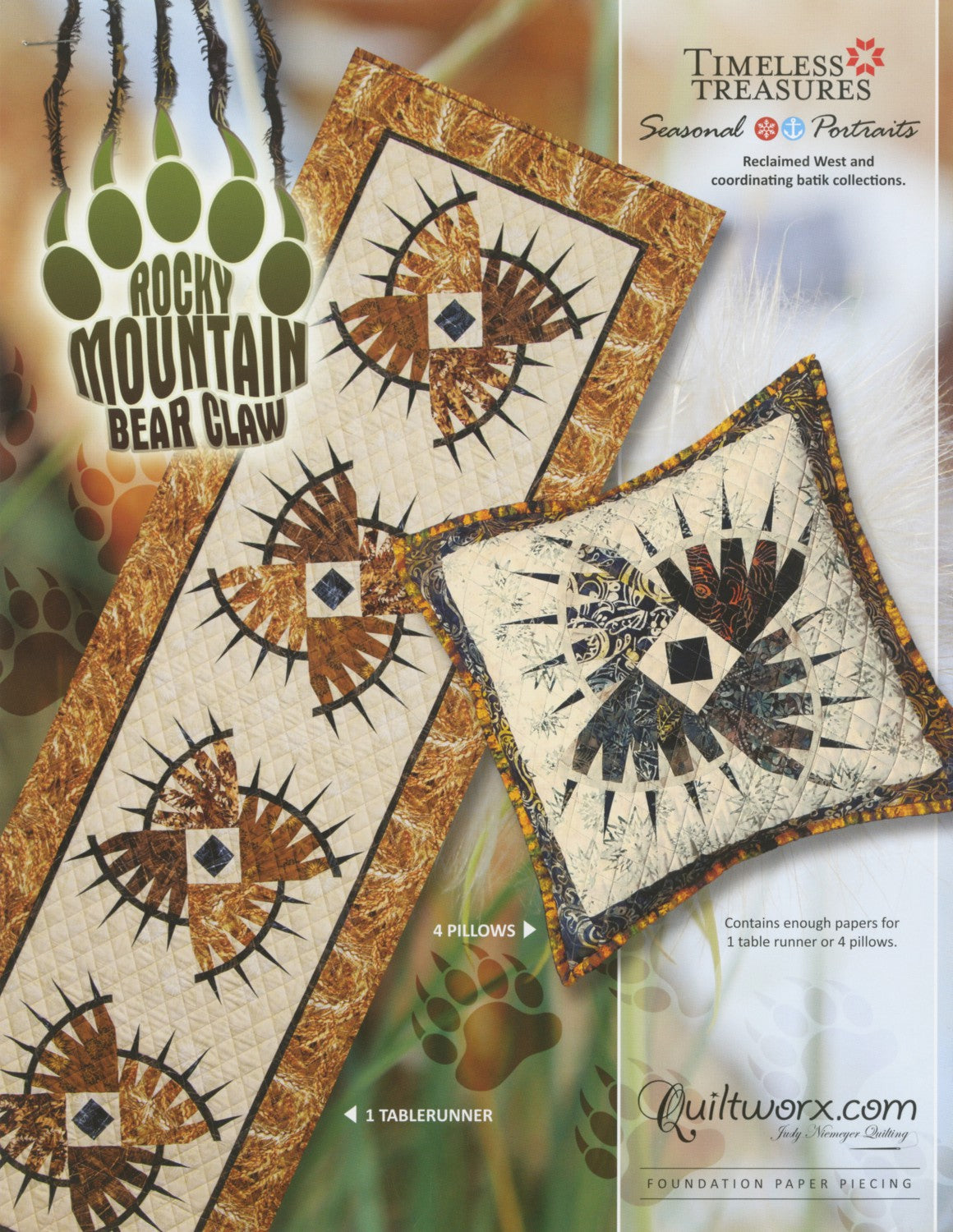 Rocky Mountain Bear Claw Table Runner # JNQ188P - Special Order