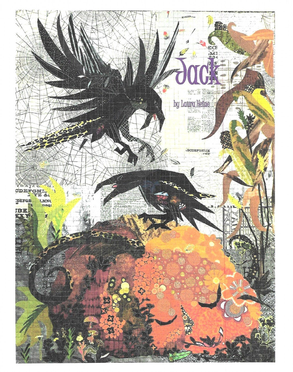 Jack The Pumpkin Collage Pattern by Laura Heine