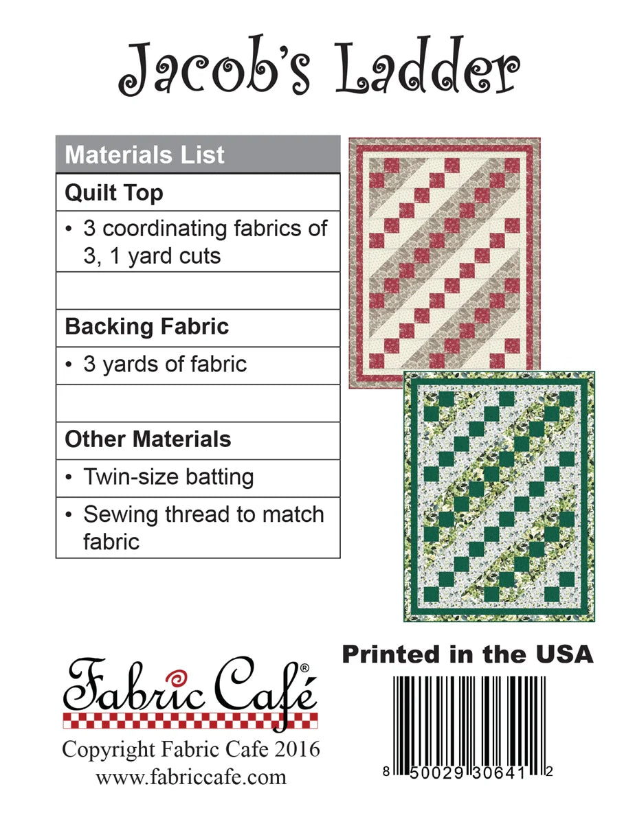 Jacob's Ladder Quilt Pattern by Fabric Cafe