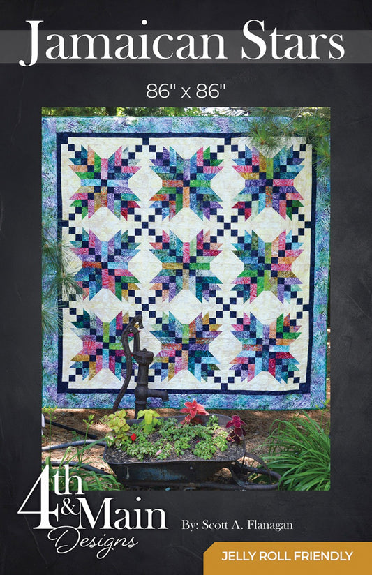 Jamaican Stars Quilt Pattern by 4th & Main
