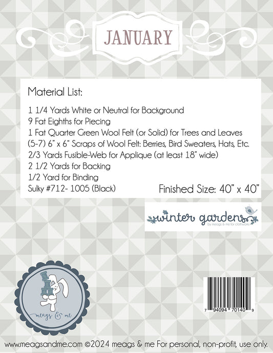 January Quilt Pattern by Meags & Me - Special Order