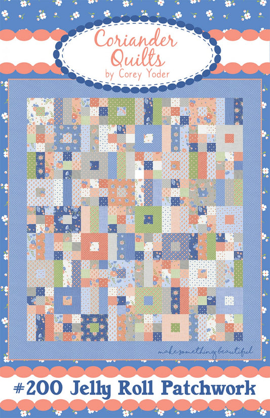 Jelly Roll Patchwork Quilt Pattern by Coriander Quilts