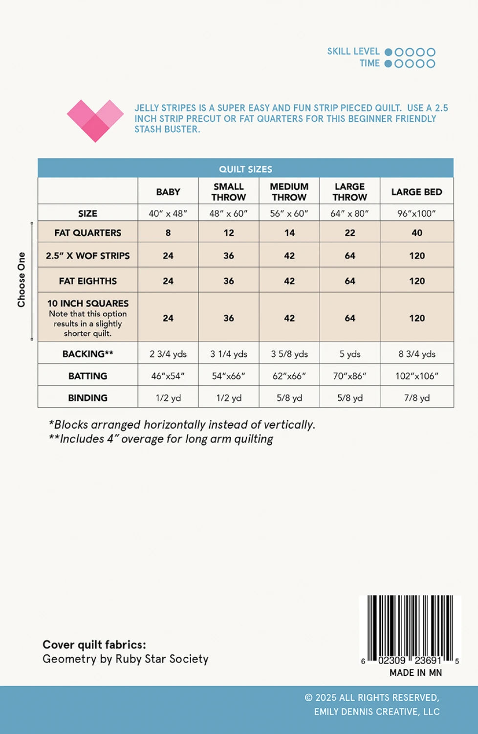 Jelly Stripes Quilt Pattern by Quilty Love