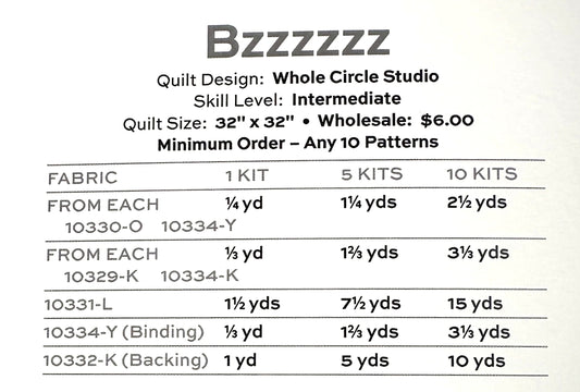 Jinny by Alison Glass : Bzzzzzz Mini Quilt Kit