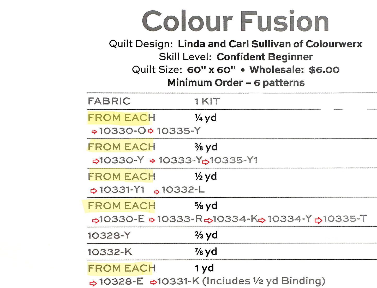 Jinny by Alison Glass : Colour Fusion Quilt Kit