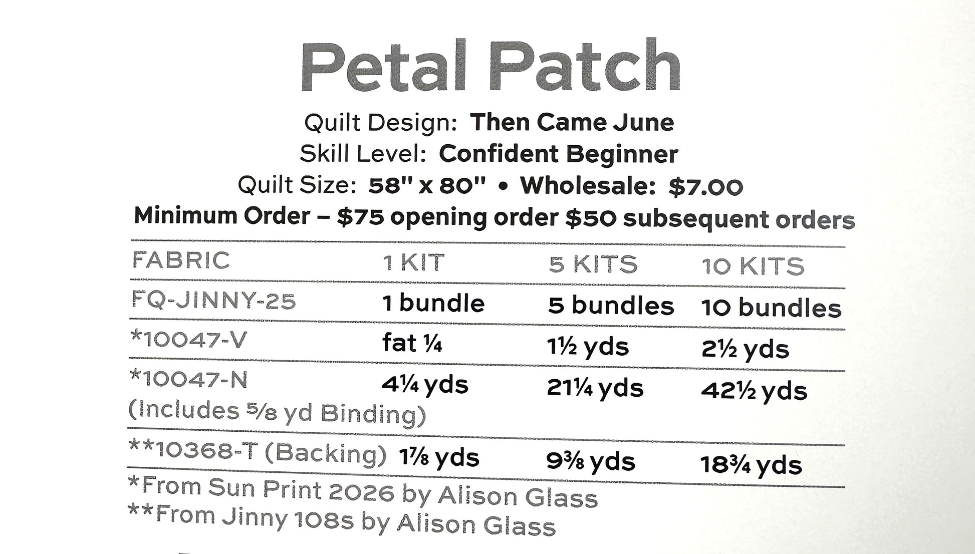 Jinny by Alison Glass : Petal Patch Quilt Kit
