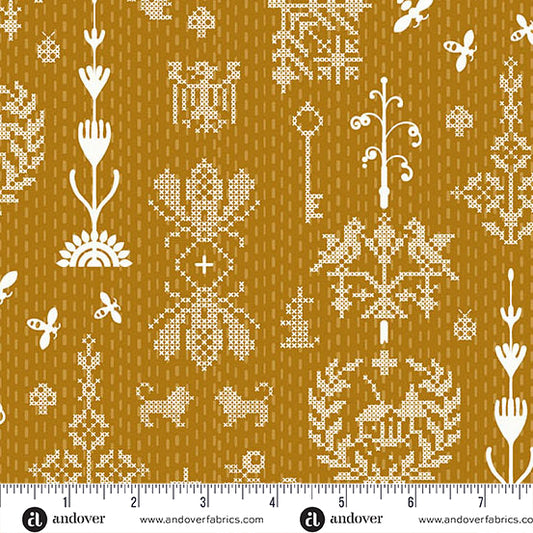 Jinny by Alison Glass : Redwork Amber A-10334-Y