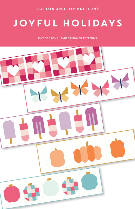 Joyful Holidays Table Runner Pattern by Cotton and Joy