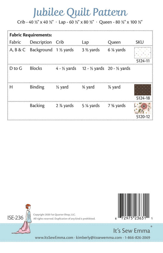 Jubilee Quilt Pattern # ISE-236 - Special Order