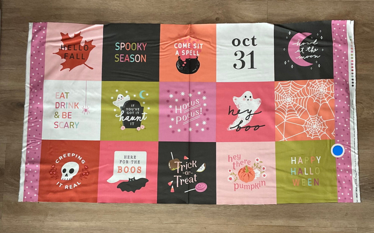 Just A Plaid Halloween Quilt Kit featuring Hey Boo by Lella Boutique