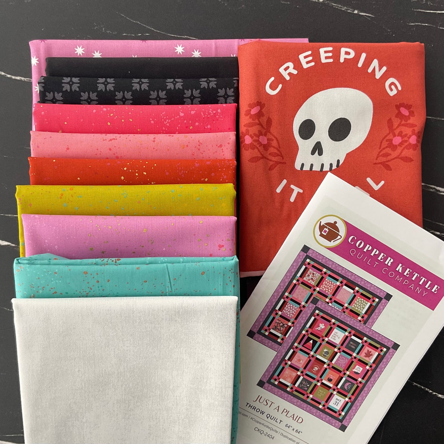 Just A Plaid Halloween Quilt Kit featuring Hey Boo by Lella Boutique