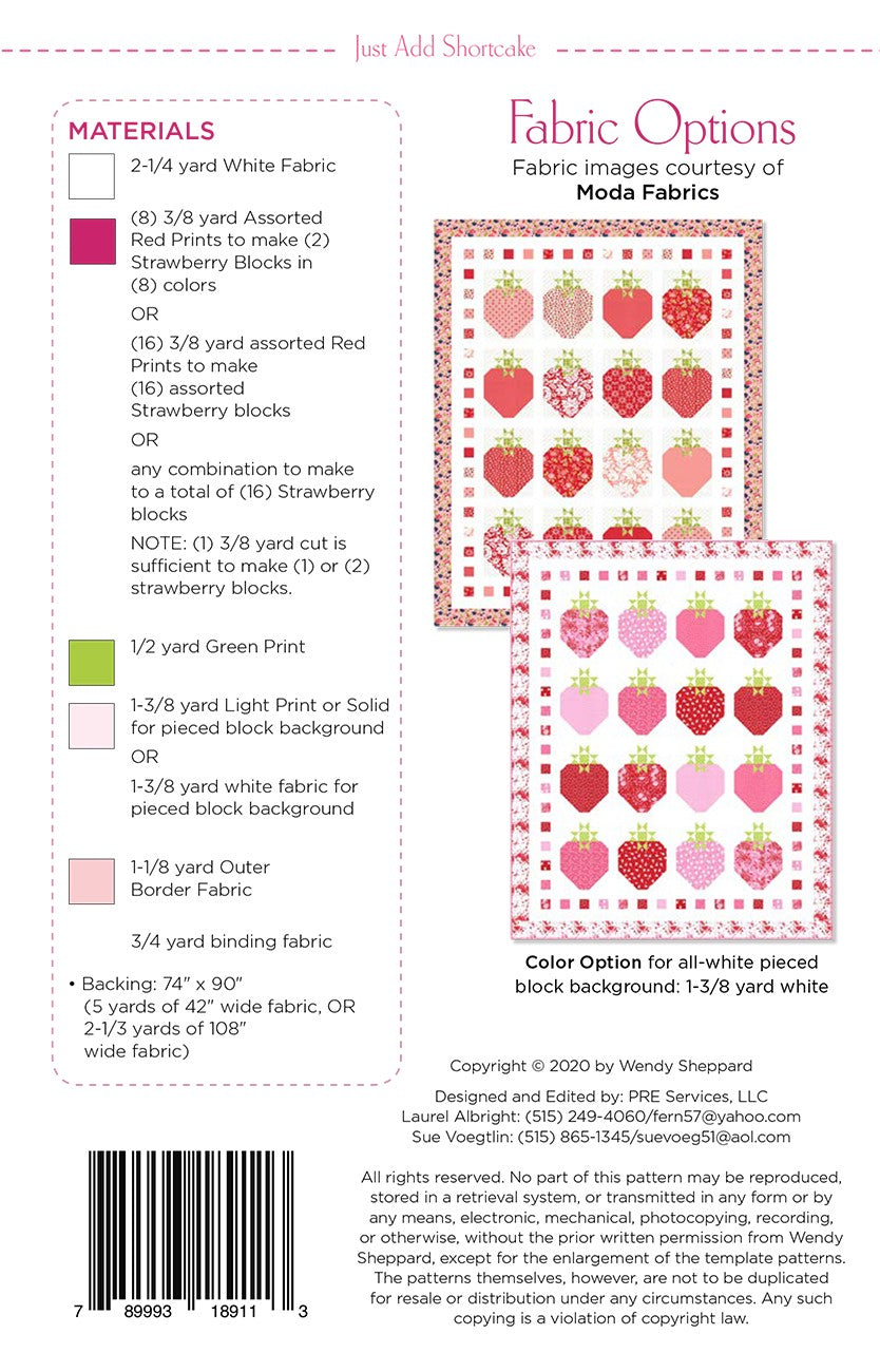 Just Add Shortcake # WS11 - Special Order