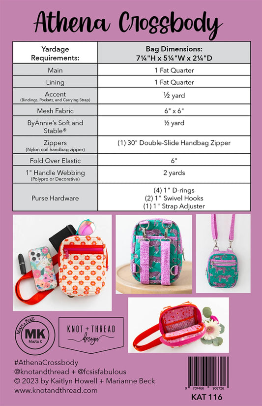 Athena Crossbody Pattern by Knot & Thread Design