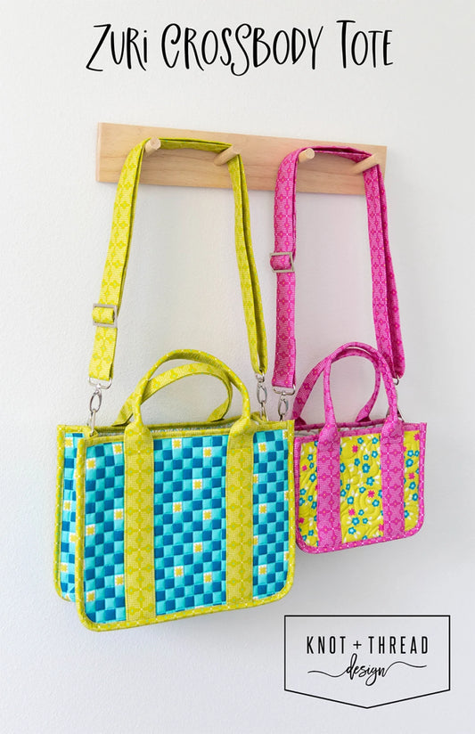 Zuri Crossbody Tote Pattern by Knot & Thread Design