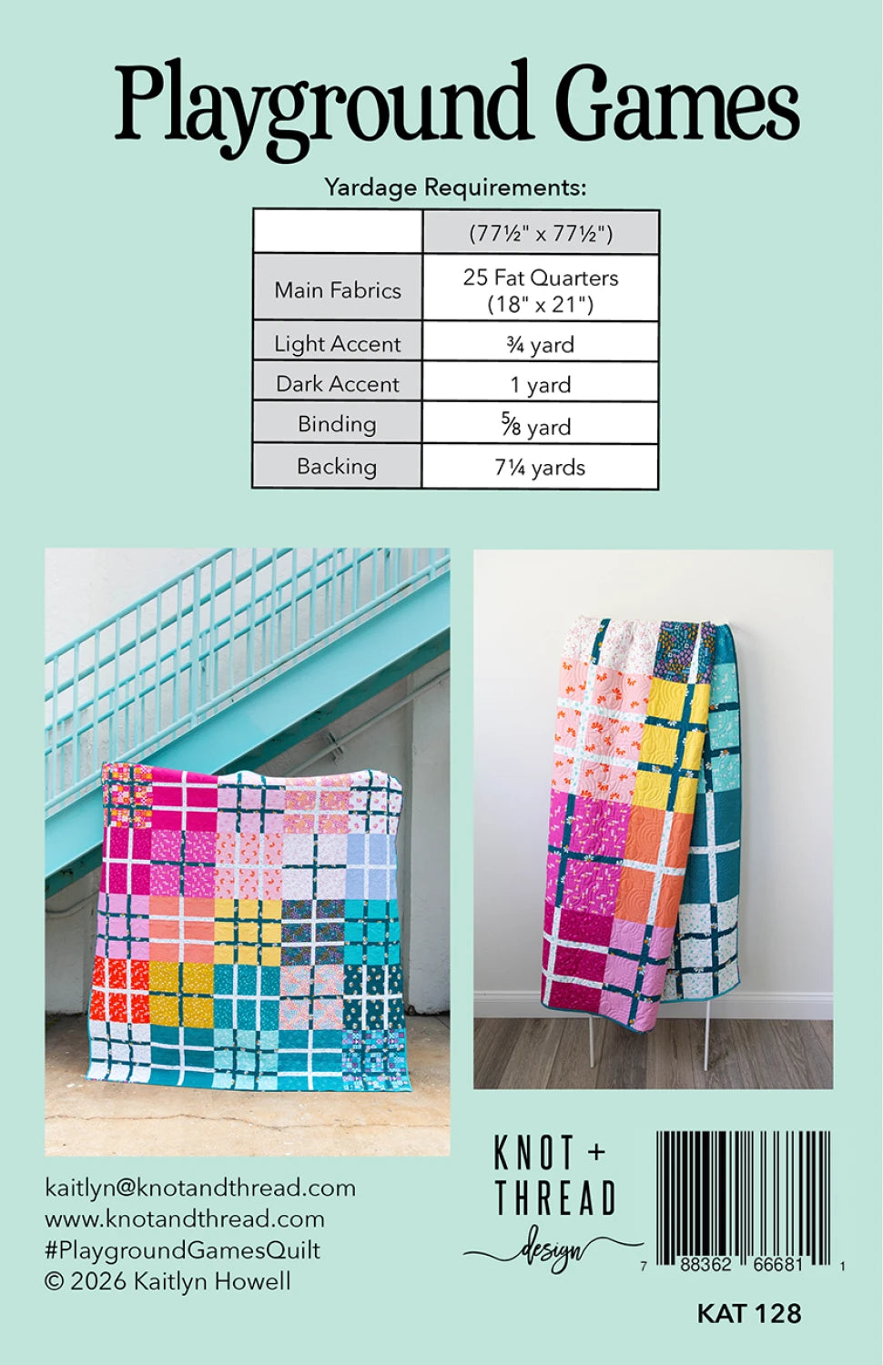 Patchwork and Petals by KP Creates : Playground Games Quilt Kit