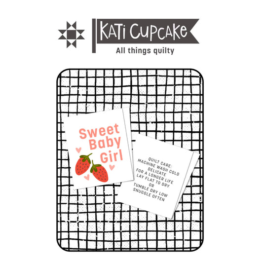 Sweet Baby Girl Woven Labels by Kati Cupcake
