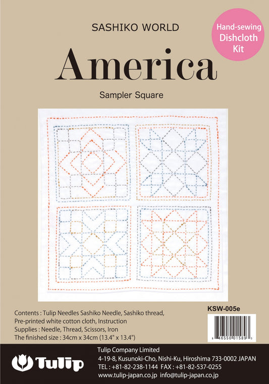 Sashiko World America Sampler Square # KSW-005E - Special Order - Expected 11-1-24