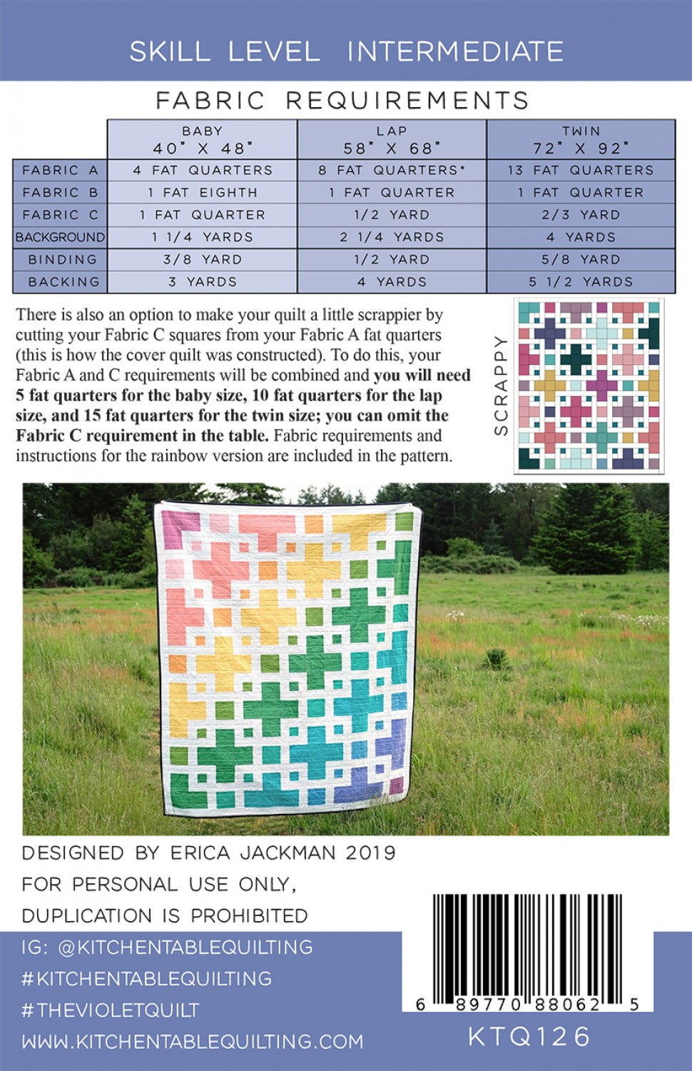 The Violet Quilt Pattern # KTQ126 - Special Order