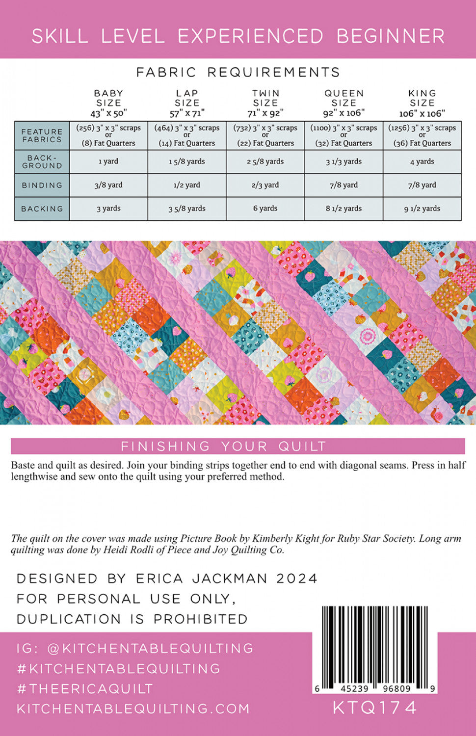 The Erica Quilt # KTQ174 - Special Order