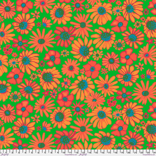 Kaffe Fassett Collective August 2024 - Bloomers Green PWBM093.GREEN