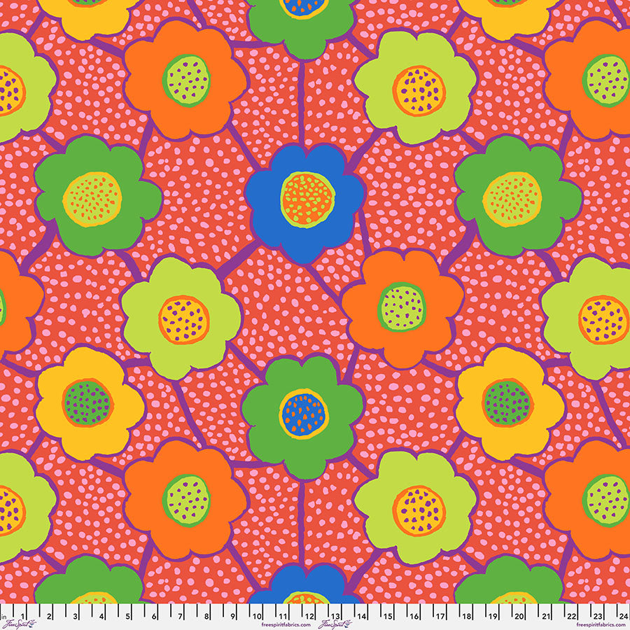 Kaffe Fassett Collective August 2025 : Floral Connections Red PWBM099.RED