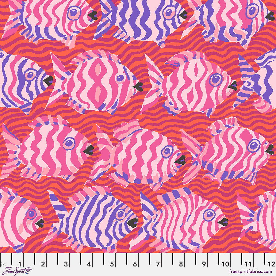 Kaffe Fassett Collective August 2025 : Minnows Red PWBM100.RED (Estimated Arrival August 2025)