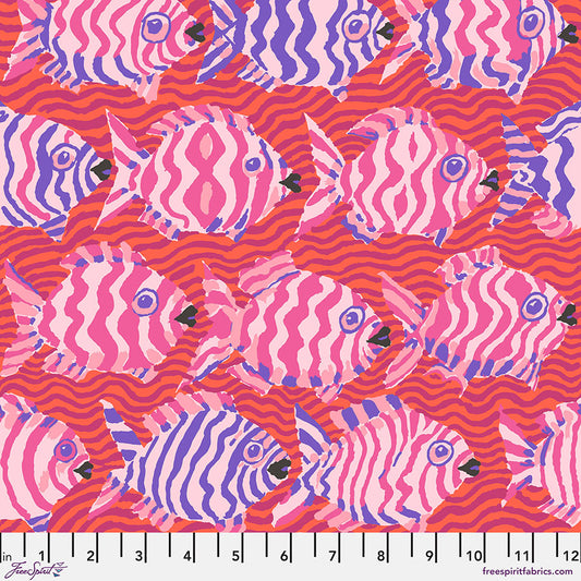 Kaffe Fassett Collective August 2025 : Minnows Red PWBM100.RED