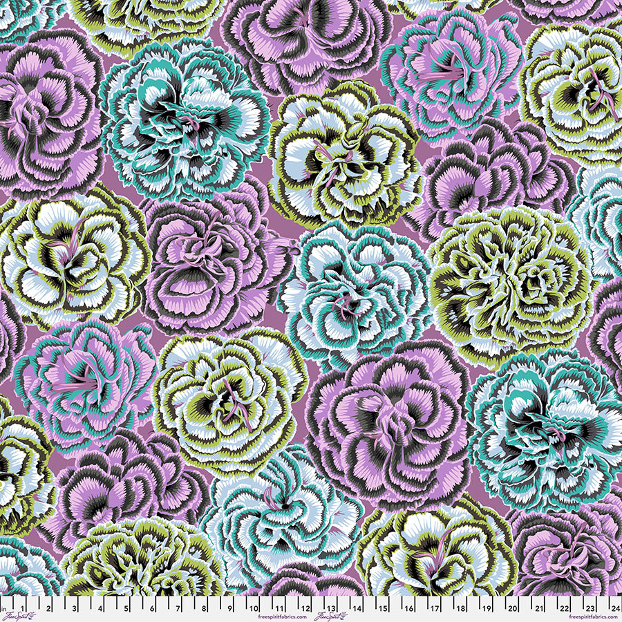 Kaffe Fassett Collective August 2025 : Picotee Carnations Contrast PWPJ133.CONTRAST