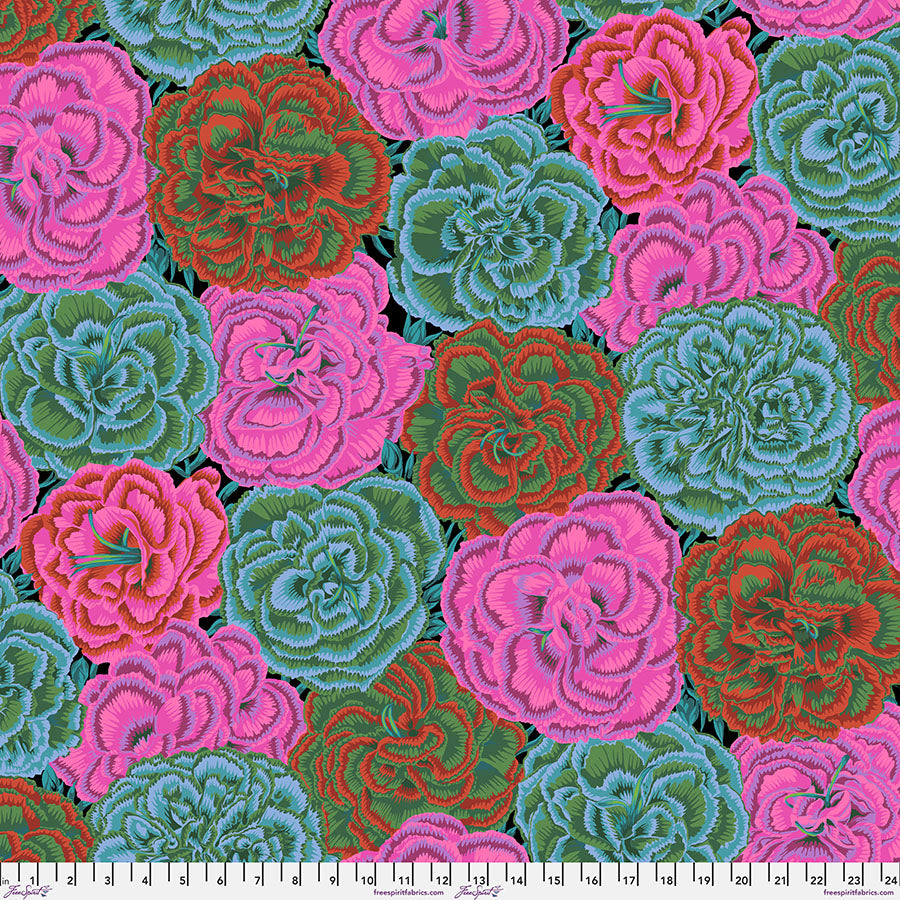 Kaffe Fassett Collective August 2025 : Picotee Carnations Dark PWPJ133.DARK