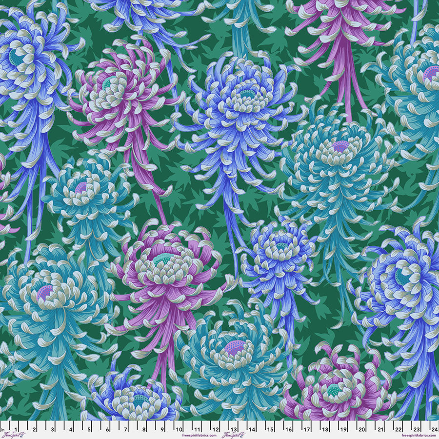 Kaffe Fassett Collective August 2025 : Spider Mums Cool PWPJ135.COOL