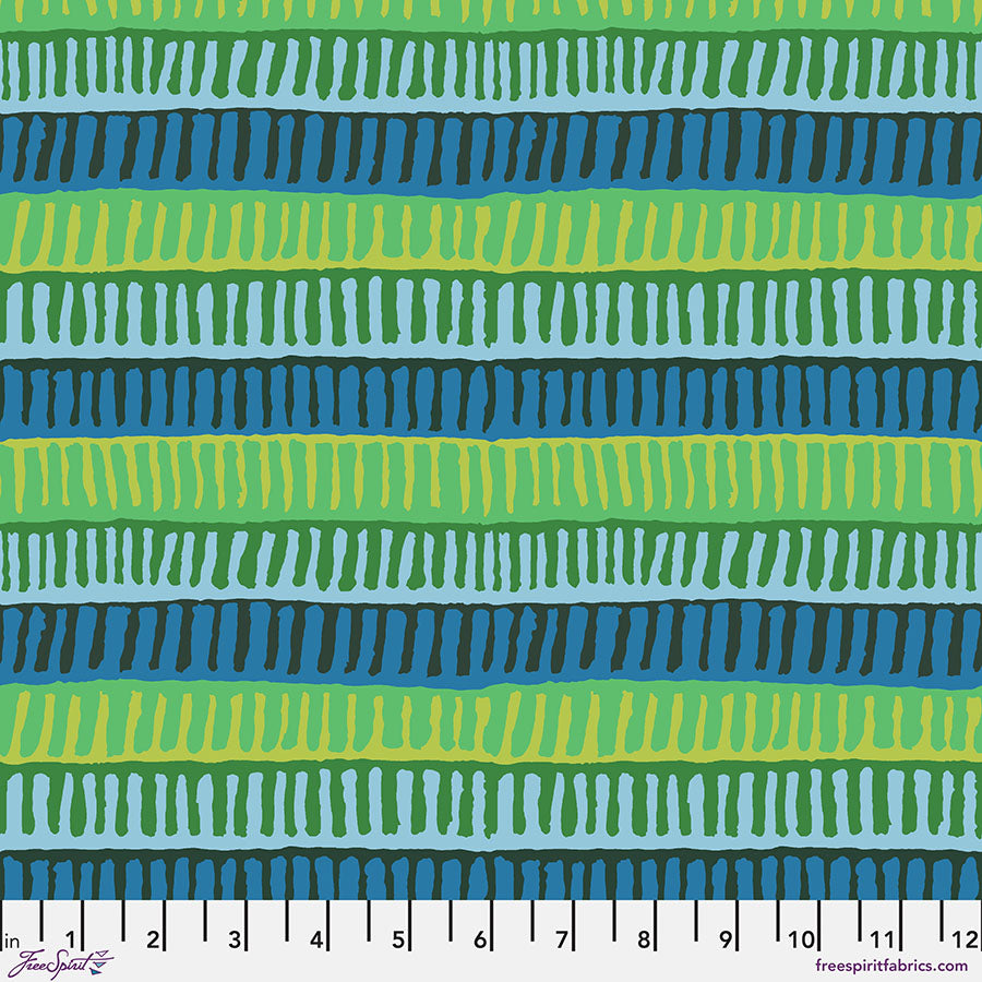 Kaffe Fassett Collective August 2025 : Zipper Stripe Green PWBM103.GREEN