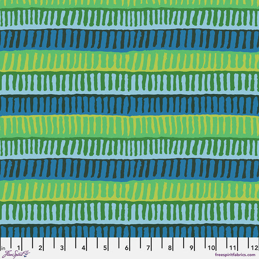 Kaffe Fassett Collective August 2025 : Zipper Stripe Green PWBM103.GREEN
