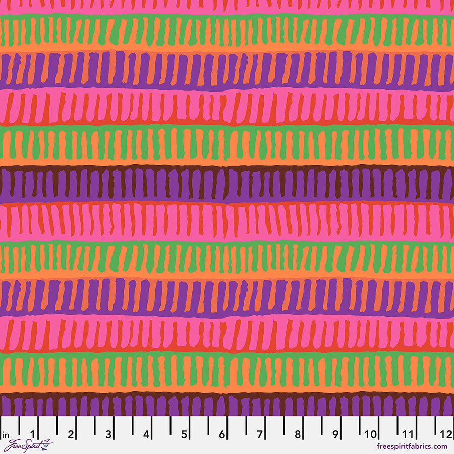 Kaffe Fassett Collective August 2025 : Zipper Stripe Red PWBM103.RED