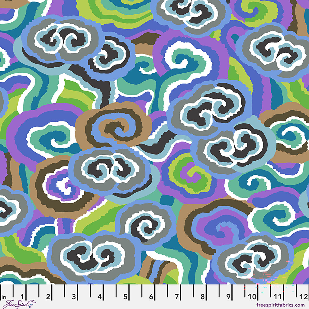 Kaffe Fassett Collective August 2026 : Cloud Scrolls Contrast PWPJ138.CONTRAST