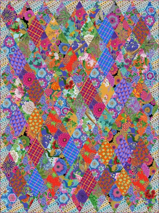 Kaffe Fassett Collective August 2026 : Free PDF Glow Up Jewel Quilt Pattern