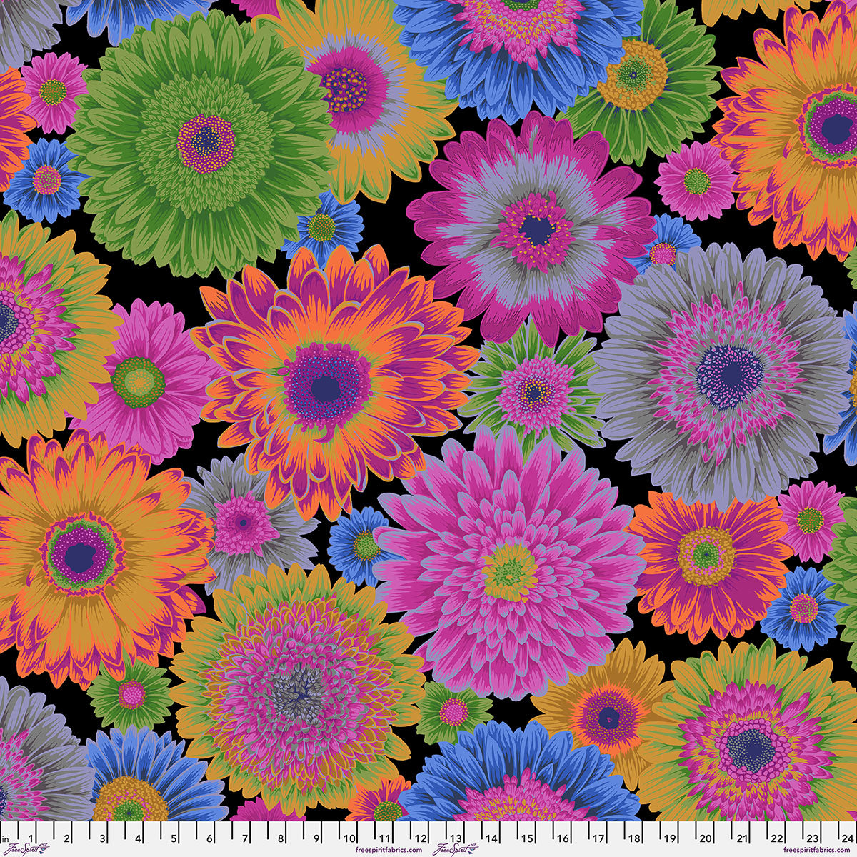 Kaffe Fassett Collective August 2026 : Gerbera Daisies Dark PWPJ139.DARK
