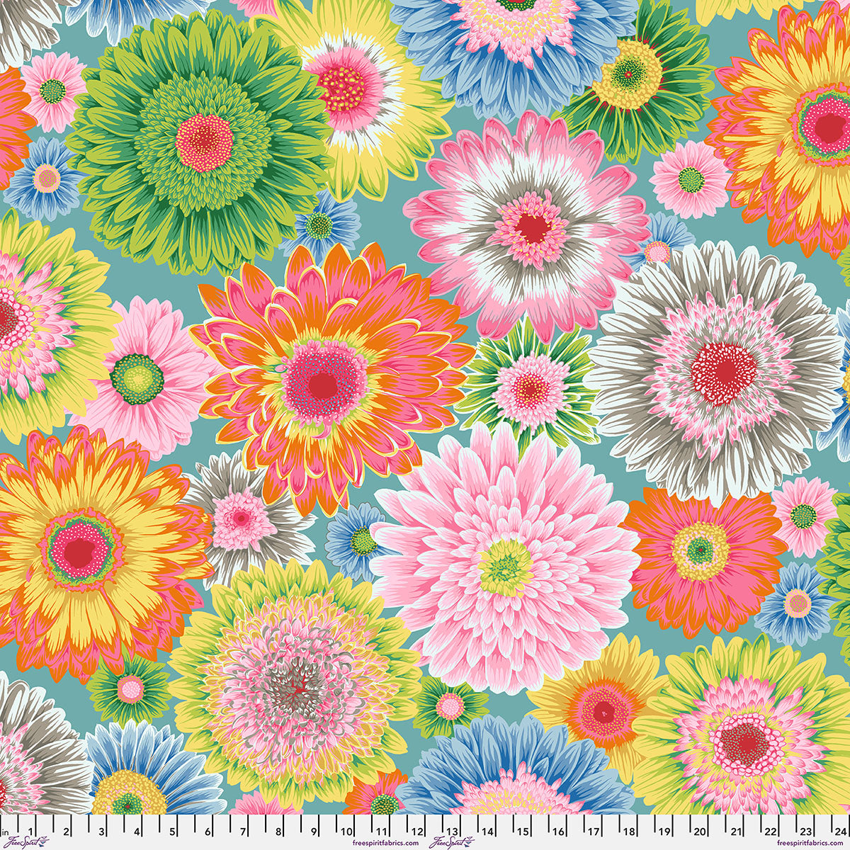 Kaffe Fassett Collective August 2026 : Gerbera Daisies Pastel PWPJ139.PASTEL