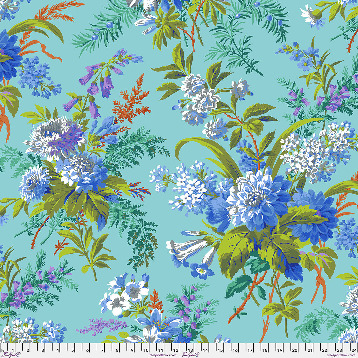 Kaffe Fassett Collective August 2026 : Jardin Blue PWPJ141.BLUE