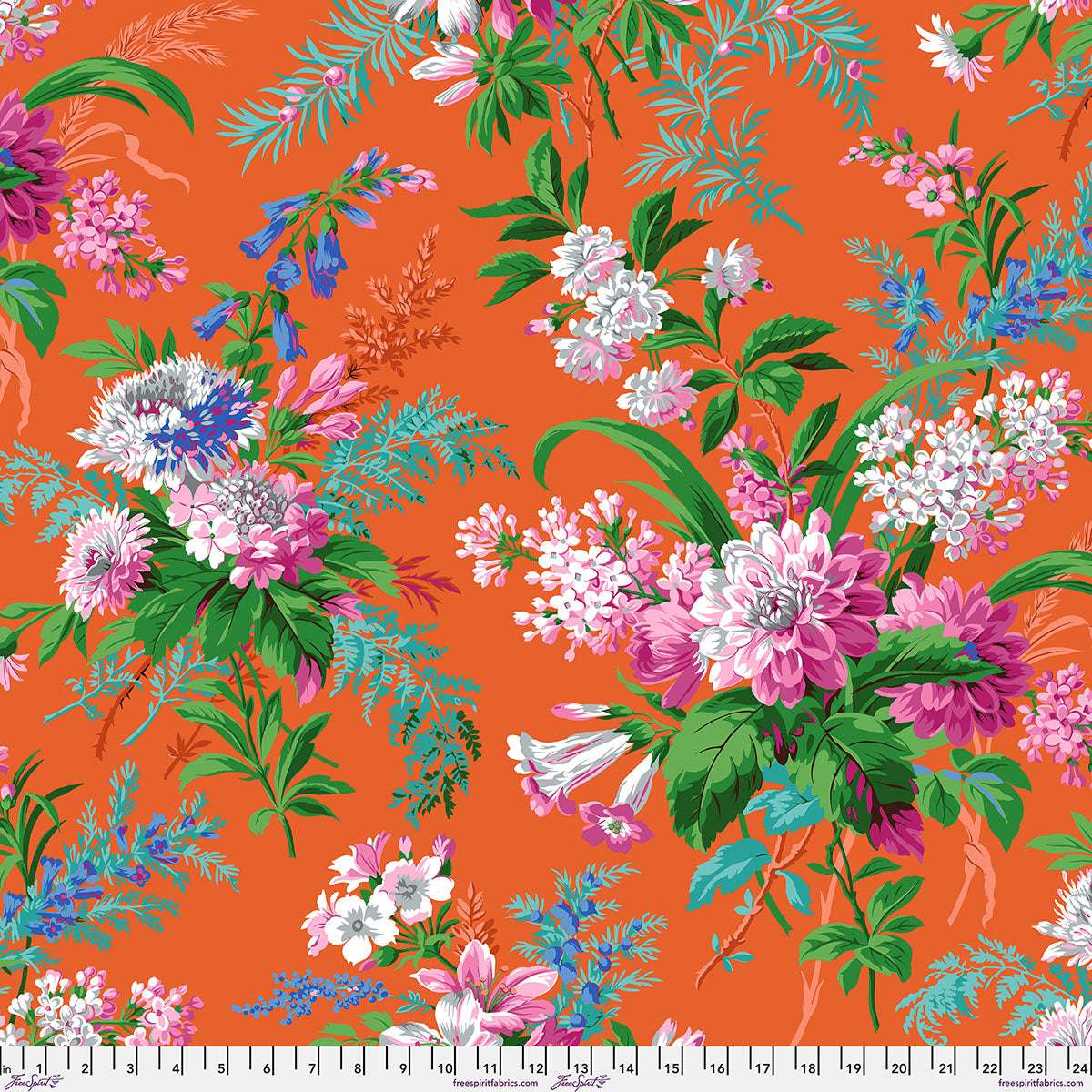 Kaffe Fassett Collective August 2026 : Jardin Orange PWPJ141.ORANGE