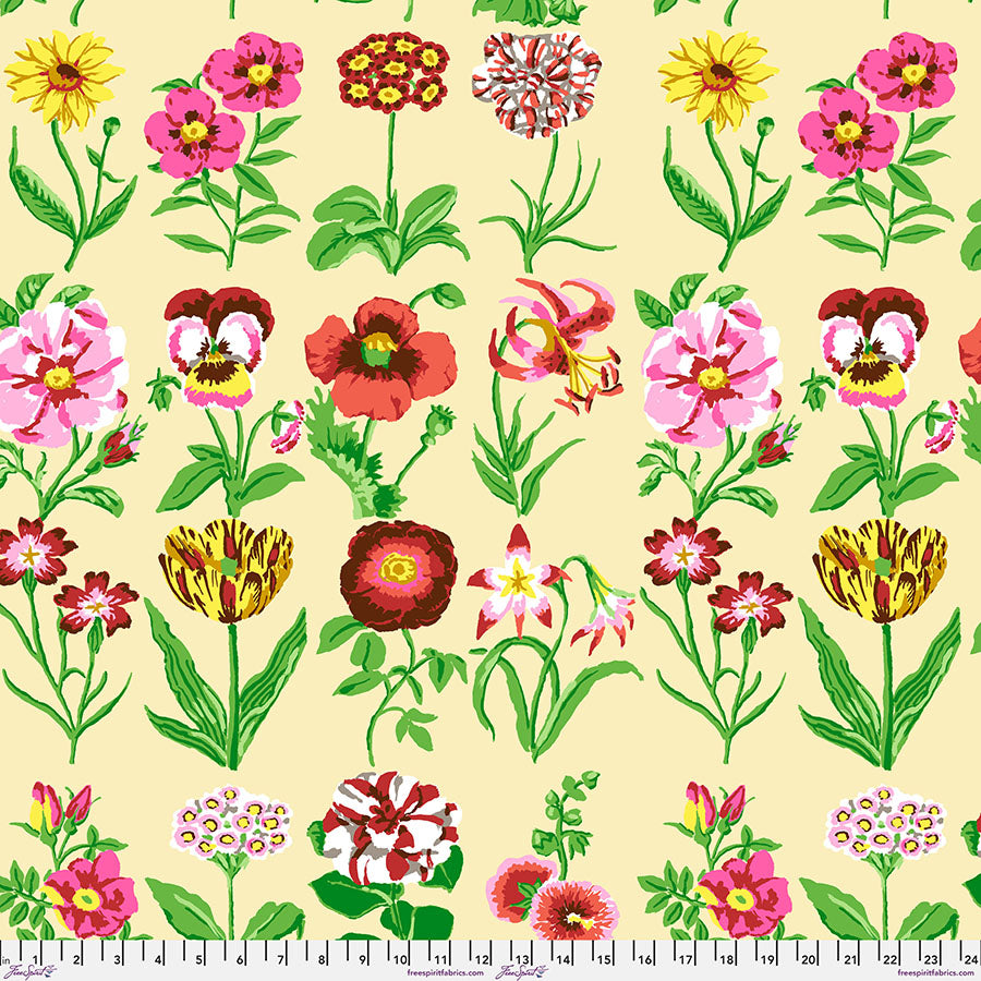 Kaffe Fassett Collective February 2025 : Flower Studies - Ecru PWGP205.ECRU