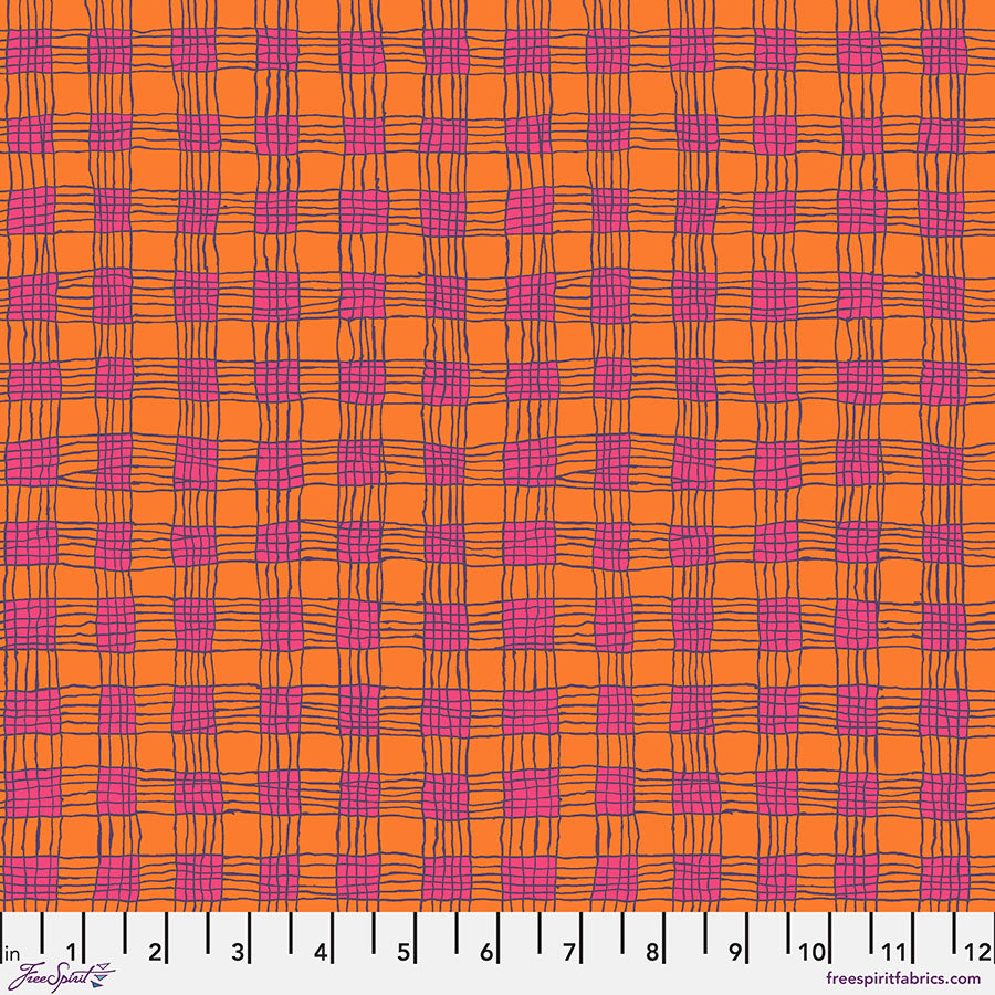 Kaffe Fassett Collective February 2025 : Gingham - Coral PWBM089.CORAL