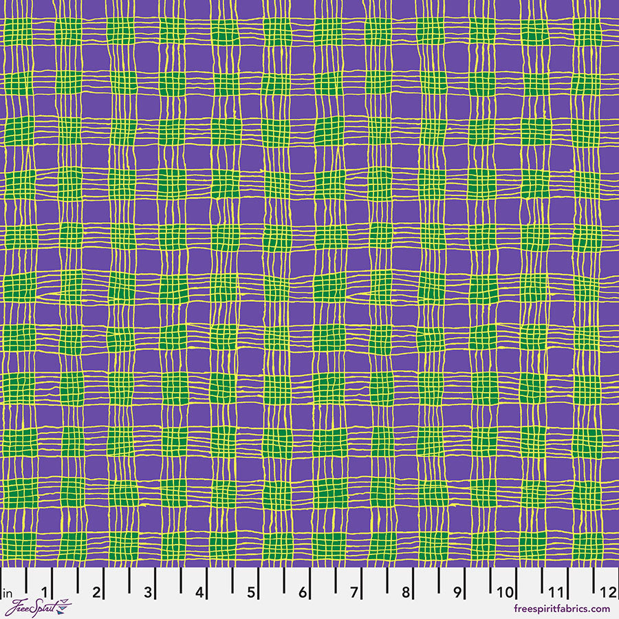 Kaffe Fassett Collective February 2025 : Gingham - Purple PWBM089.PURPLE