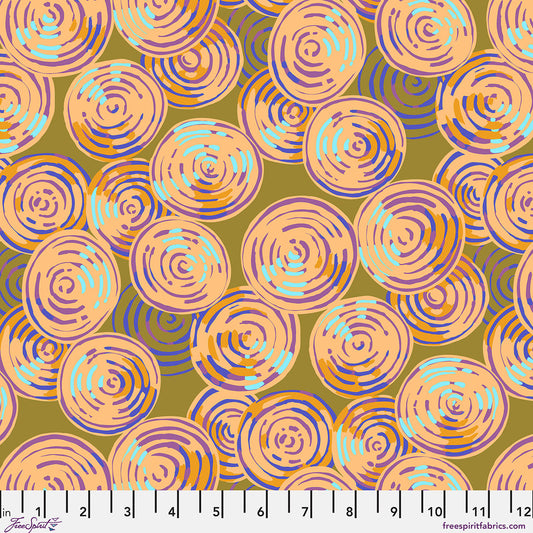 Kaffe Fassett Collective February 2027 : Beet Rings Gold PWMD003.GOLD