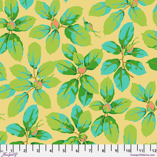 Kaffe Fassett Collective February 2027 : Rose Leaves Yellow PWMD005.YELLOW