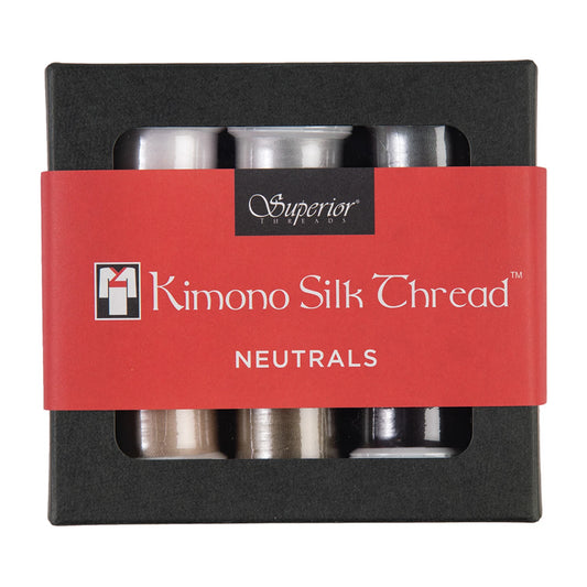 Kimono Silk Thread Set Neutral Collection 6 Spools # 133-SET-NEUT - Special Order