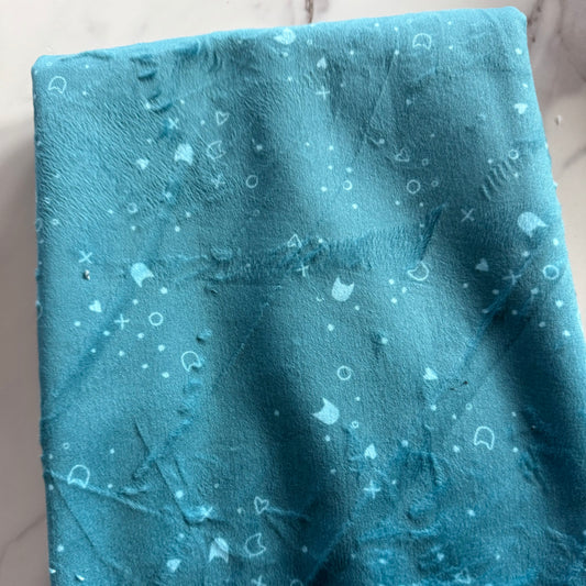 Kitty Litter by Pammie Jane Minky - XSTELLA-PPJ2986 Teal
