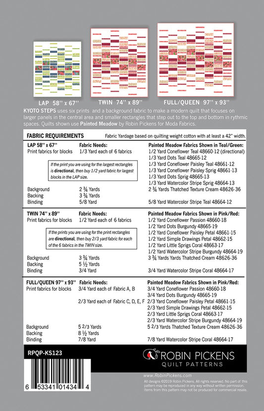 Kyoto Steps Quilt Pattern by Robin Pickens