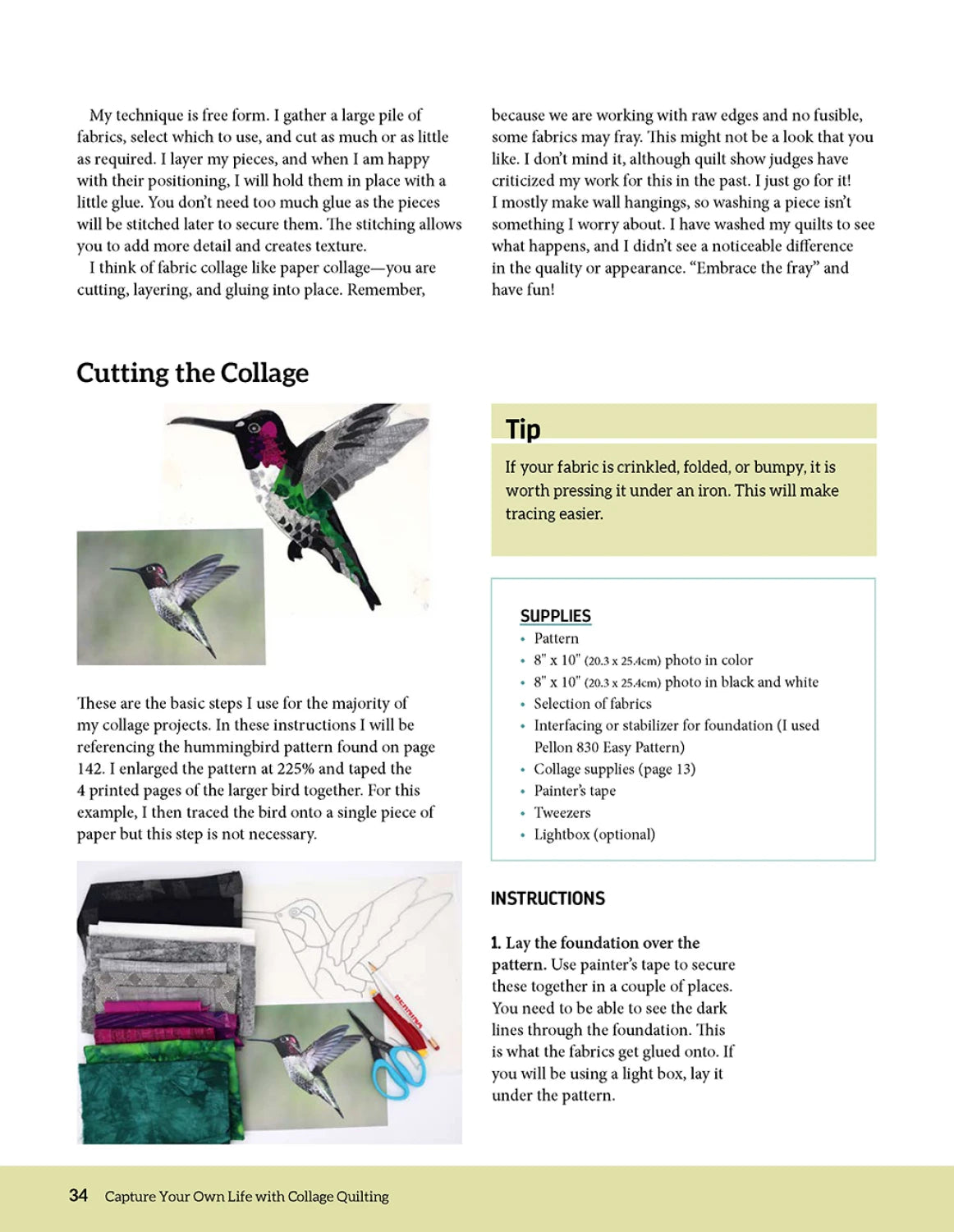 Capture Your Own Life with Collage Quilting by Jane Haworth
