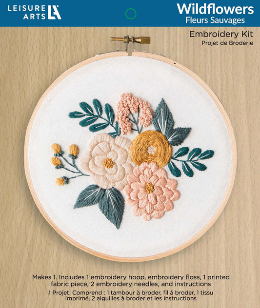 Leisure Arts Embroidery Kit 6in Wildflowers # LAK51128 - Special Order