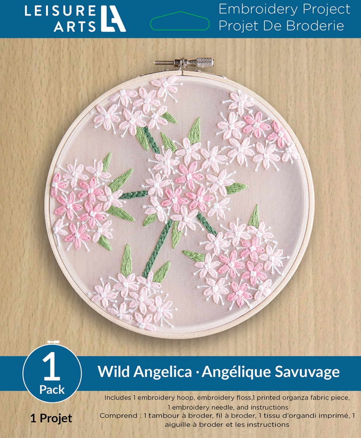 Leisure Arts Kit Embroidery 6in Wild Angelica # LAK56810 - Special Order